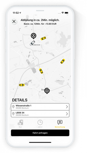 Die Taxi-App best.ways.passenger